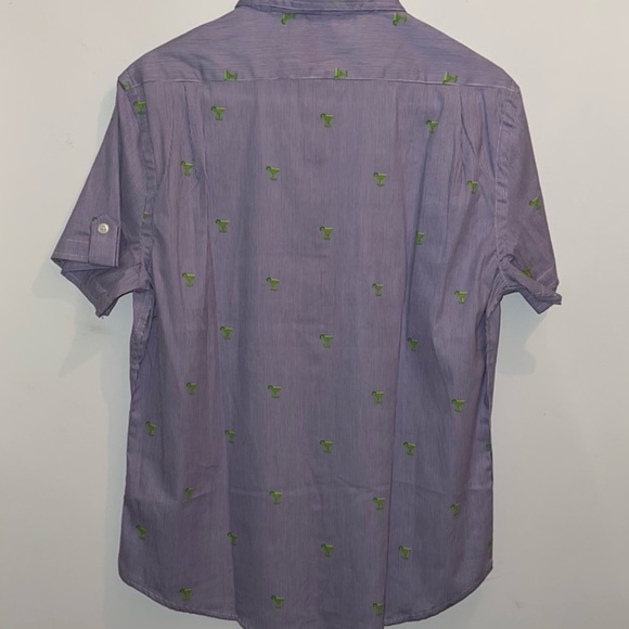 JACHS NY Men’s Stretch Casual Summer Martini Cocktail Short-Sleeve Shirt Large - Picture 3 of 12